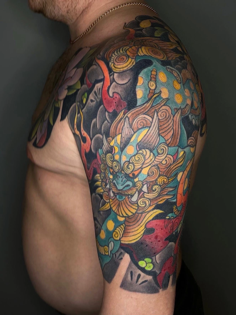 Японский демон тату